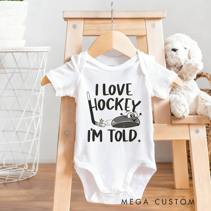 Personalized I Love Basketball I'm Told Baby Bodysuit Baby Romper Sports Baby Gift