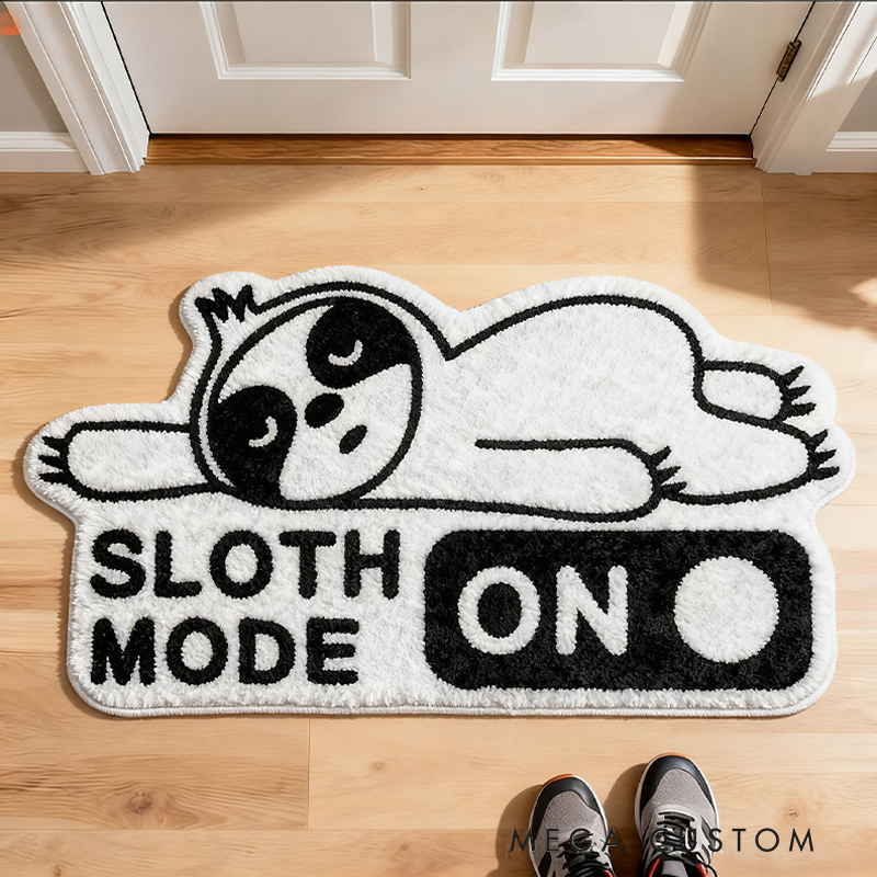 Personalized Sloth Mode Doormat Funny Hiking Lover Welcome Doormat Caravan Doormat Rv Gift Idea for Camping Lover