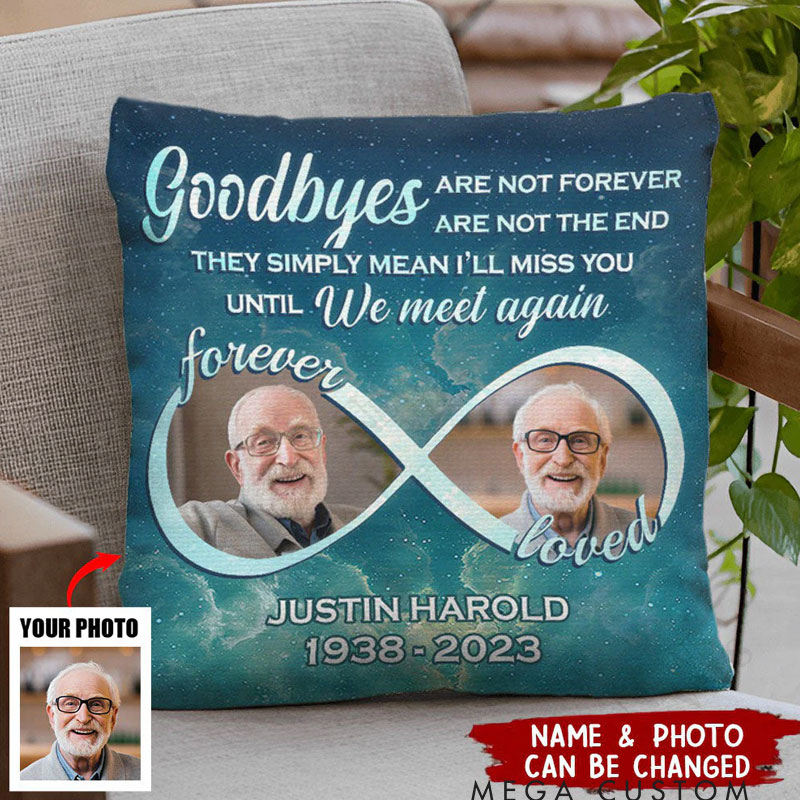 Personalized Memorial Pillow Custom Photo Hug This Pillow When You Miss Me Double Sided Pillow Sympathy Memorial Gift for Family 