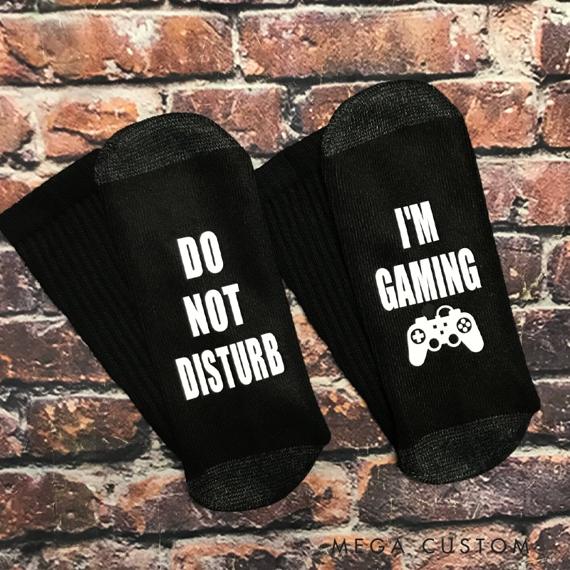 Personalized Gamer Gift I'm Gaming Do Not Disturb Socks I'm Gaming Socks Gaming Controller Socks Gift for Game Geek Lover