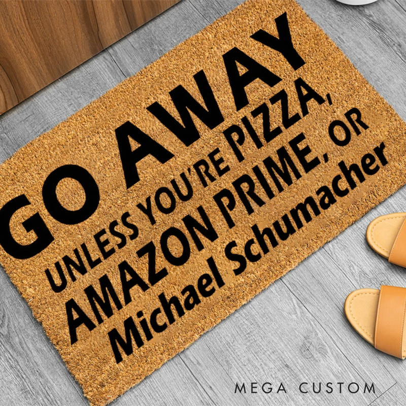 Personalized Funny Racing Doormat Custom Name Welcome Mat for Car Lovers and Motorsport Fans