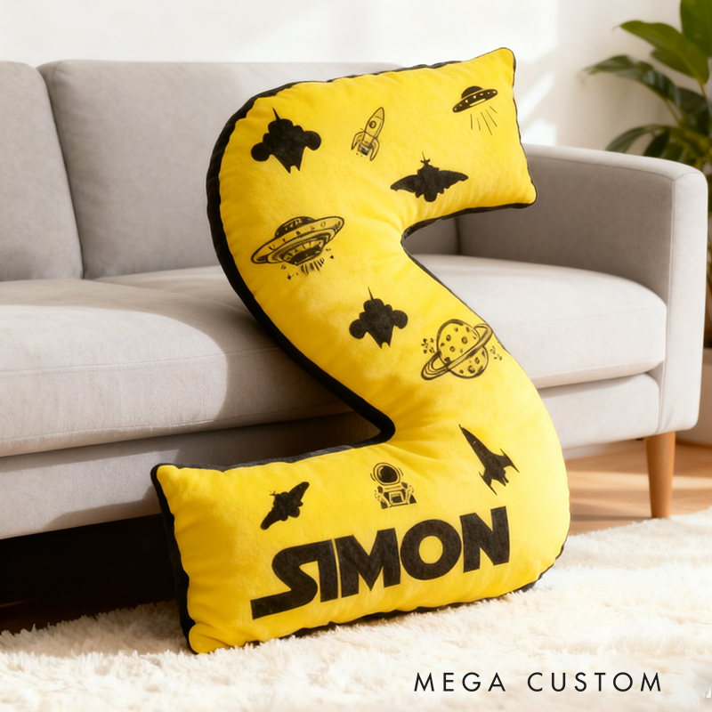 Personalized Space Themed Pillow Space and Science Fiction Enthusiasts Kid Pillow Gift for Geek Nerd Lover