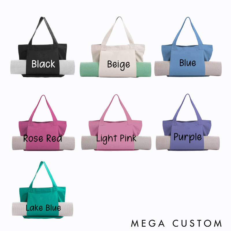 Personalized Yoga Tote Bag Yoga Mat Bag Spacious with Mat Holder Perfect for Yoga Gym and Travel