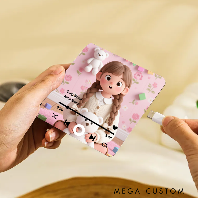 Personalized Song Fridge Magnet and Custom Music Refrigerator Magnets and Photo Fridge Magnet and Music Plaque and Christmas Gifts for Kids