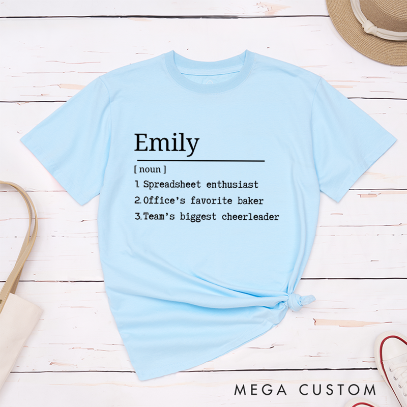 Personalized Definition Style Custom Name T-Shirt for Coworkers