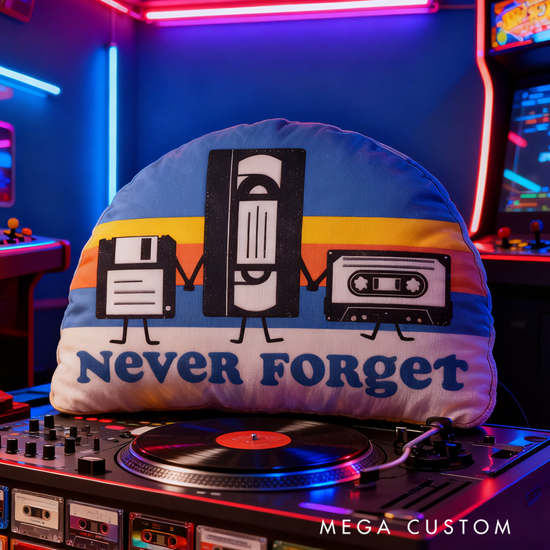 Personalized Retro Pillow Vintage Cassette Tape Pillow Floppy Disk Tape Pillow Retro 90s 80s Tech Lover Pillow Gifts for Geek