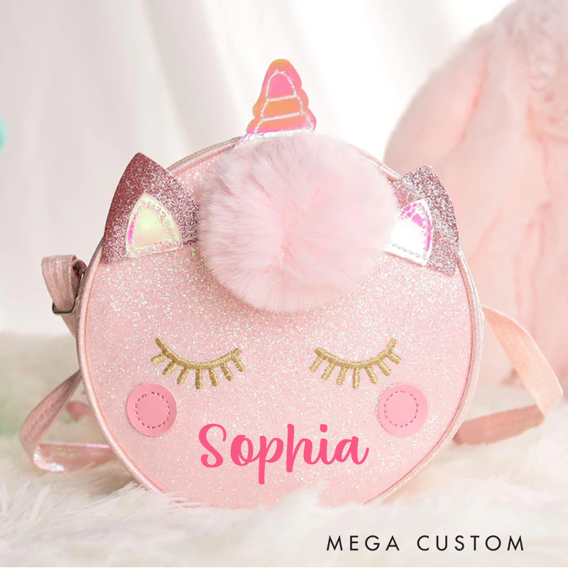 Personalized Unicorn Toddler Purse Unicorn Crossbody Bag Unicorn Bag with Name Custom Flower Girl Gift Little Girl Birthday Gift Christmas Gifts