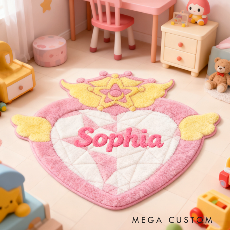 Personalized Pink Princess Doormats with Name Christmas Gift for Kids Birthday Gifts