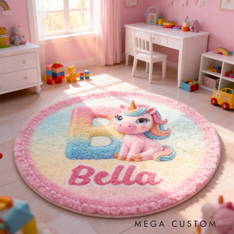 Personalized Cute Pink Initials with Name Christmas Gift for Kids Birthday Gifts