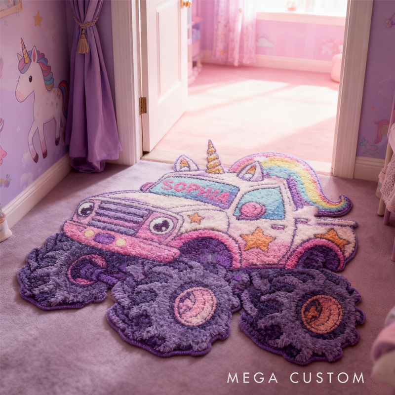 Personalized Cartoon Pink Truck with Name Christmas Gift for Kids Birthday Gifts for Kids