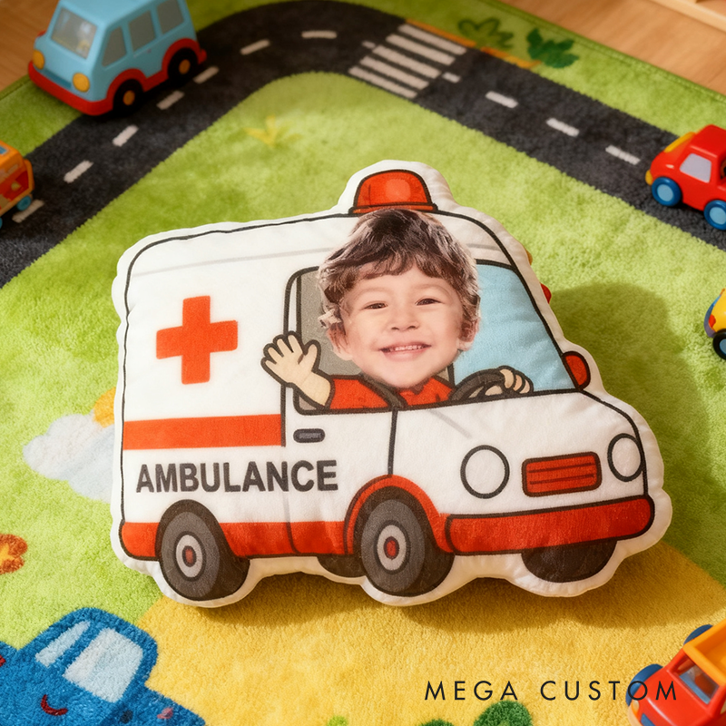 Personalized Ambulance Pillow with Custom Face Design 3D Print Pillow Gift