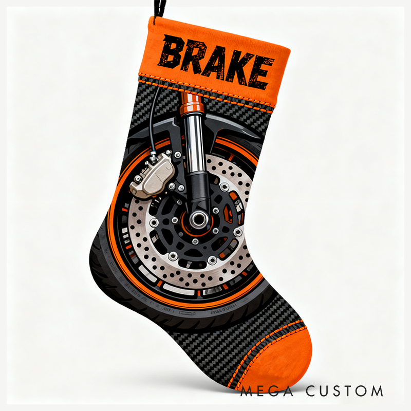 Personalized Motorcycle-Themed Christmas Stocking for Enthusiasts Family Christmas Gifts Xmas Gift