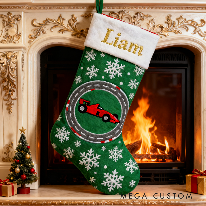 Personalized Formula Racing Christmas Stocking Family Christmas Gifts Xmas Gift