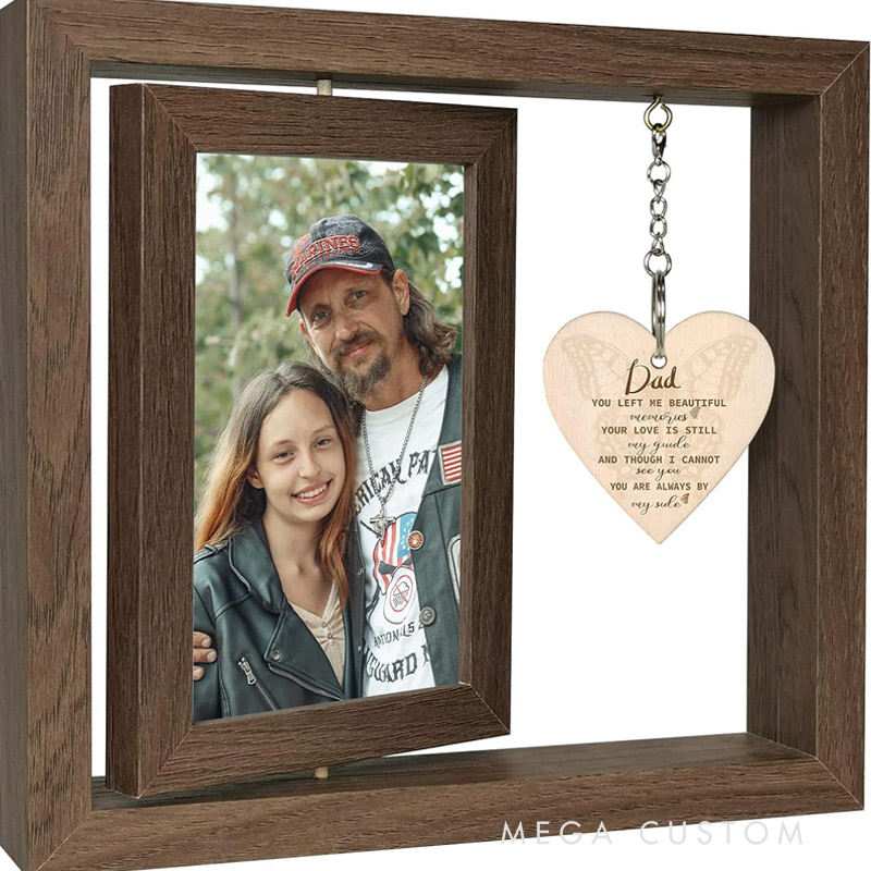 Personalized Picture Frame In Memory of Dad Remembrance Grief Bereavement Gifts Loss of Father Sympathy Gift 