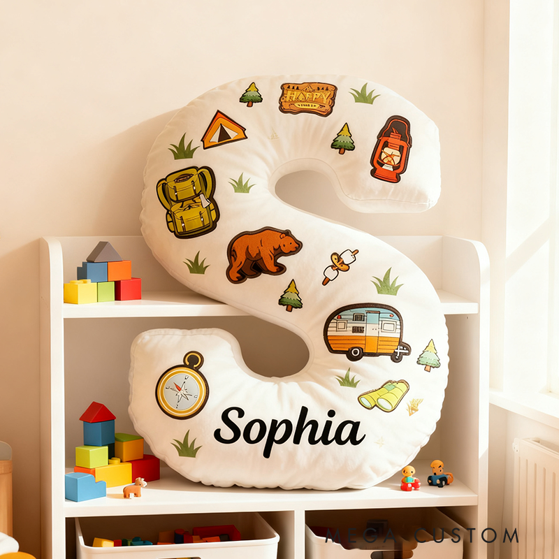 Personalized Camping Adventure Pillow Fun for Explorers Pillow Gift for Kid Camping Hiking Lover