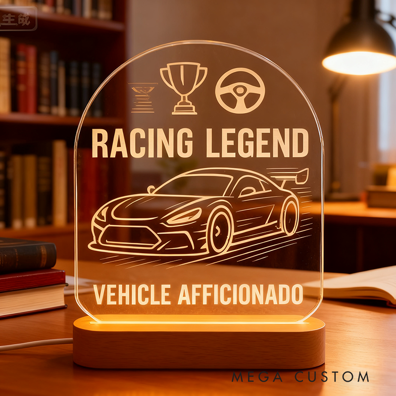Personalized Racing Car Gift Custom Driver Name Decor Car Motorsport LED Night Light Lover Gift Race Fan Lamp