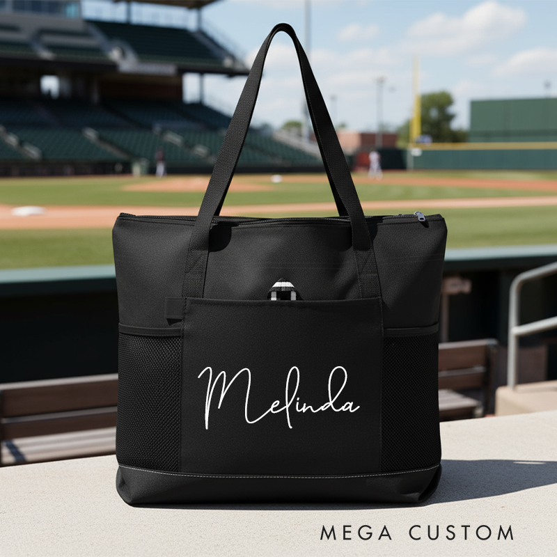 Personalized Sports Tote Bag Custom Tote Bag with Name Shoulder Bag with Mesh Pockets Travel Tote Bag Gym Accessories Outdoor Essentials