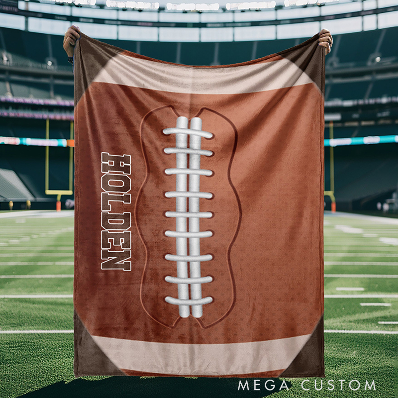 Personalized Game Day Blanket and Custom Name 