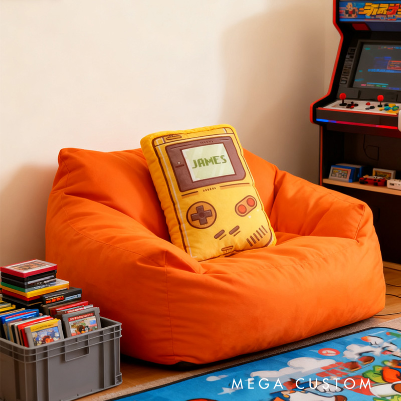 Personalized Graphic 3D Print Retro Style Game Console Shaped Pillow for Game Lovers Plush Pillow Christmas Gift for Kids