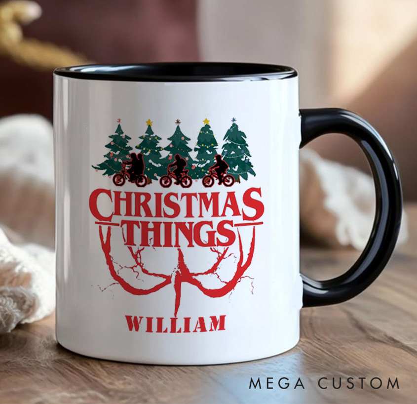 Personalized Christmas Things Cyclist Coffee Mug Funny Bicycle Gift Lover Mug Cyclist Gift Mountain Biker Gift Cycling Gift Bike Gift Bicyclist Mug Colour Options Available