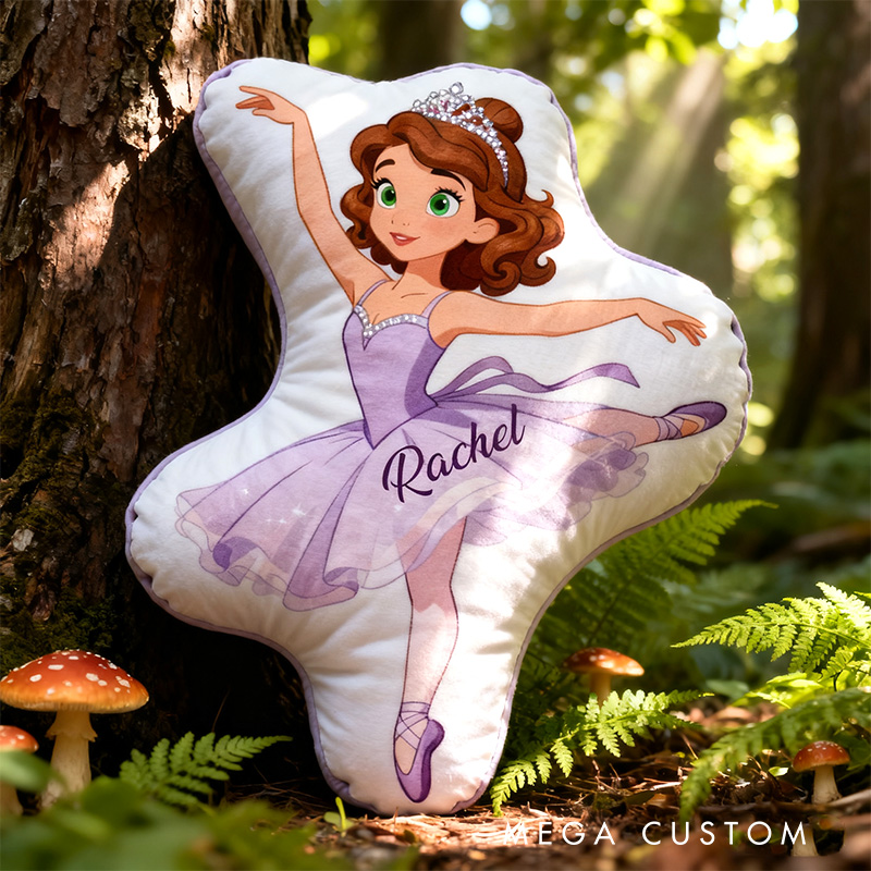 Personalized Cartoon Ballet Dancer Shaped Pillow for Dance Lovers Pillow Christmas Gift for Kids
