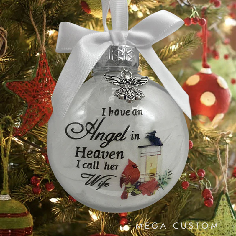 Personalized Angel In Heaven Memorial Ornament Cardinal Ornament Christmas Ornament In Loving Memory Gift