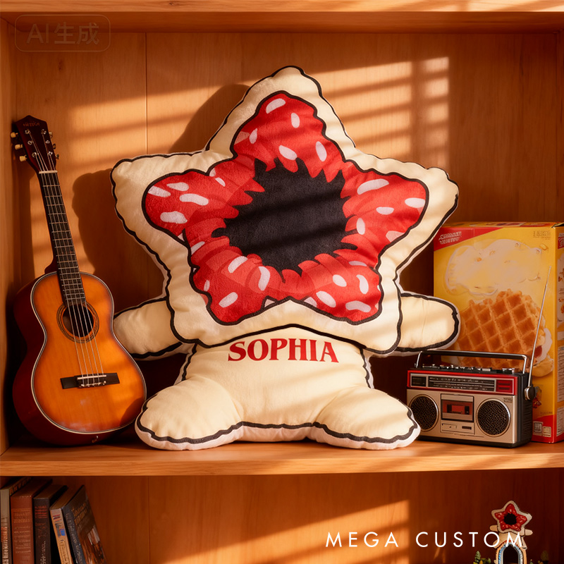 Personalized Graphic 3D Print Vintage Monster Movie Shaped Pillow for Movie Lovers Pillow Christmas Gift for Kids