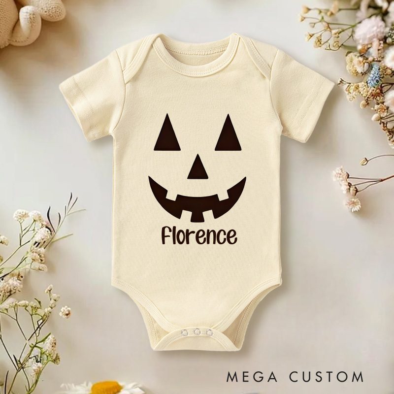 Personalized Halloween Lantern Baby Onesie Funny Cute Gift