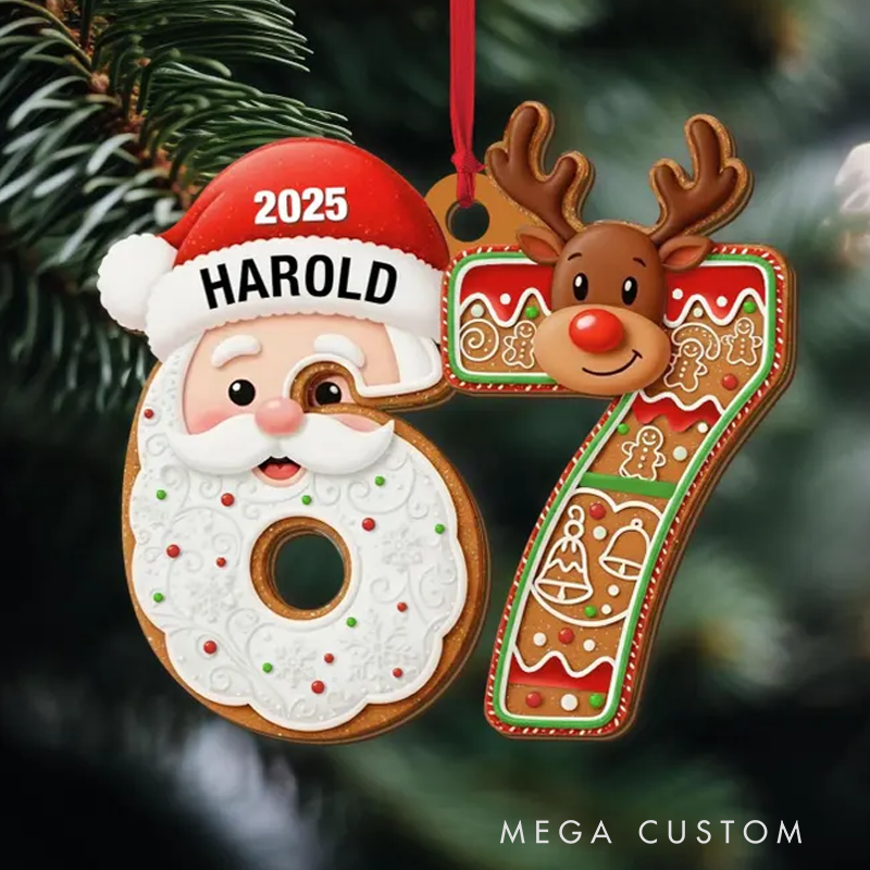 Personalized Six Seven Christmas Ornament Funny Teen Slang Ornament Gen Z Teenager Tween Ornament Christmas Gifts