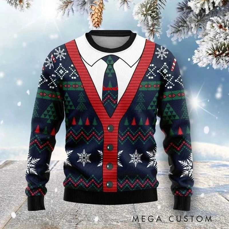 Personalized Funny Christmas Ugly Sweater Office Holiday Party Christmas Ugly Sweater Christmas Gift for Geek Nerd