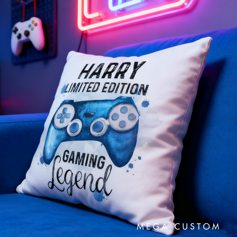 Personalised Gaming Cushion Pillows Custom Gamer Pillow Gamer Room Decor Game Geek Nerd Lover