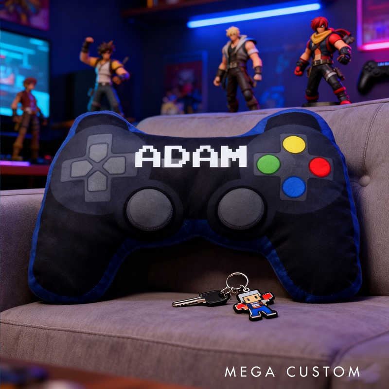 Personalised Gaming Cushion Pillows Custom Gamer Pillow Gift for Game Geek Lover
