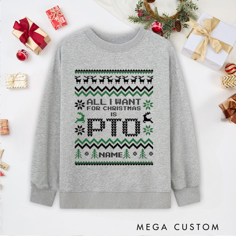 Personalized Office Christmas Sweatshirt Funny Christmas Pto Sweatshirt Work Christmas Party Gift for Geek Nerd Work Gift Exchange