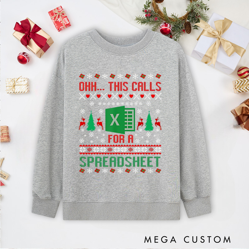Personalized Funny Office Sweatshirt Geek Nerd Lover Sweatshirt Christmas Party Gift