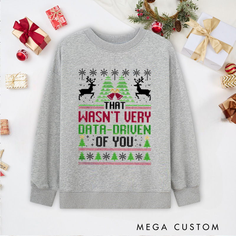 Personalized Data Engineers Christmas Sweatshirt Behavior Specialist Sweatshirt Data Analysis Ugly Sweatshirt Christmas Gift for Geek Nerd