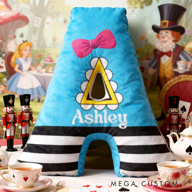 Personalized Graphic 3D Print Vintage Cartoon Movie Dreamland Alphabet Shaped Pillow for Cartoon Lovers Initial Pillow Christmas Gift for Kids