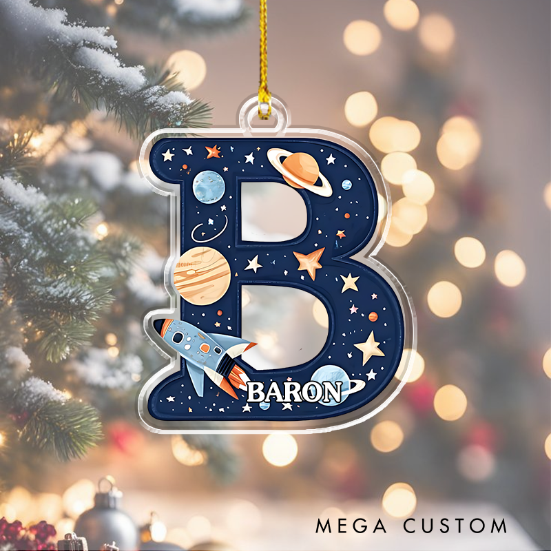 Personalized Space Themed Christmas Ornament Solar Planet Christmas Ornament Astronomicalt Gift for Kid