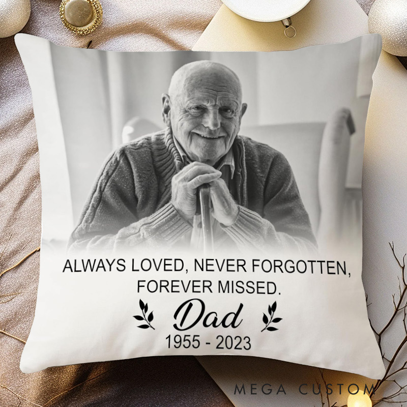 Personalized Memorial Photo Pillow Custom Double-Sided Printed  Throw Pillows Remembrance Gifts for Loss of Loved One in Heaven 