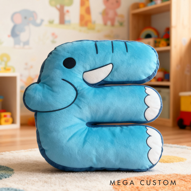 Personalized Animal Letter Custom Name Soft Decorative Gift Cute Animal Style Cozy Nursery Sweet Baby Room Playtime Fun Graphic 3D Print Pillow