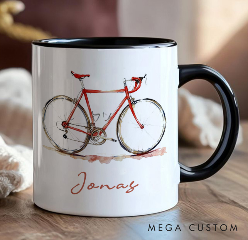 Personalized Bicycle Mug Personalized Bicycle Mug Kids Mug Race Bike Mug Bicycle Mug Bicycle Coffee Cup Bicycle Tea Cup for Cyclistsfor Biker Cycling Riding Lovers
