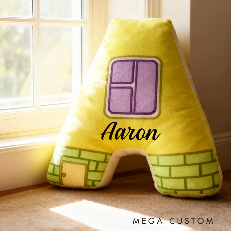 Personalized Letter Pillow Housewarming Pillow Graphic 3D Print Custom Name Cozy Home Decor Christmas Gifts New Home Gift