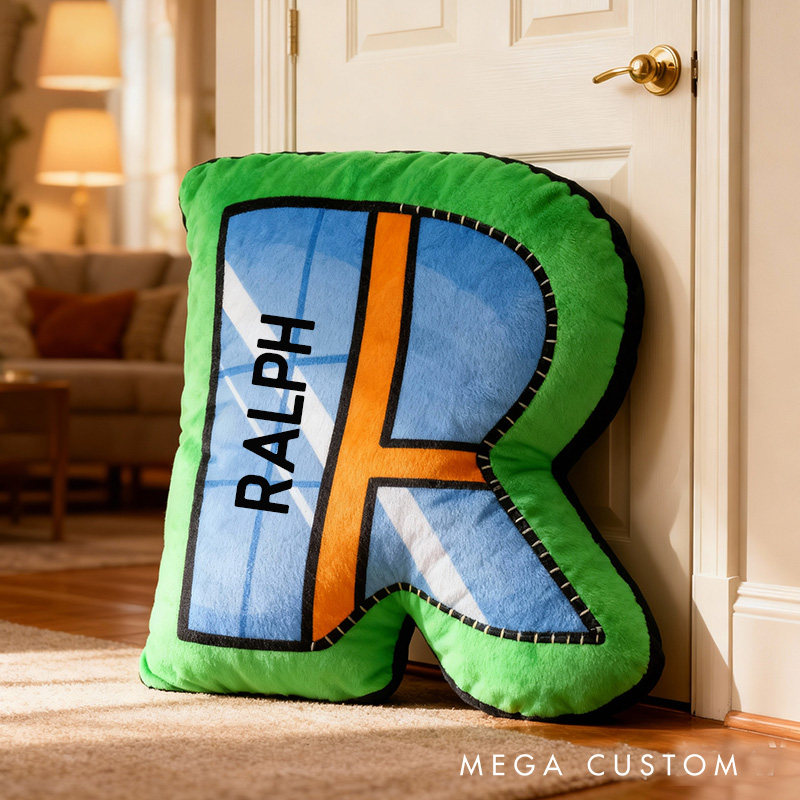 Personalized Letter Pillow Housewarming Pillow Graphic 3D Print Custom Name Cozy Home Decor with Vibrant Window Christmas Gifts New Home Gift