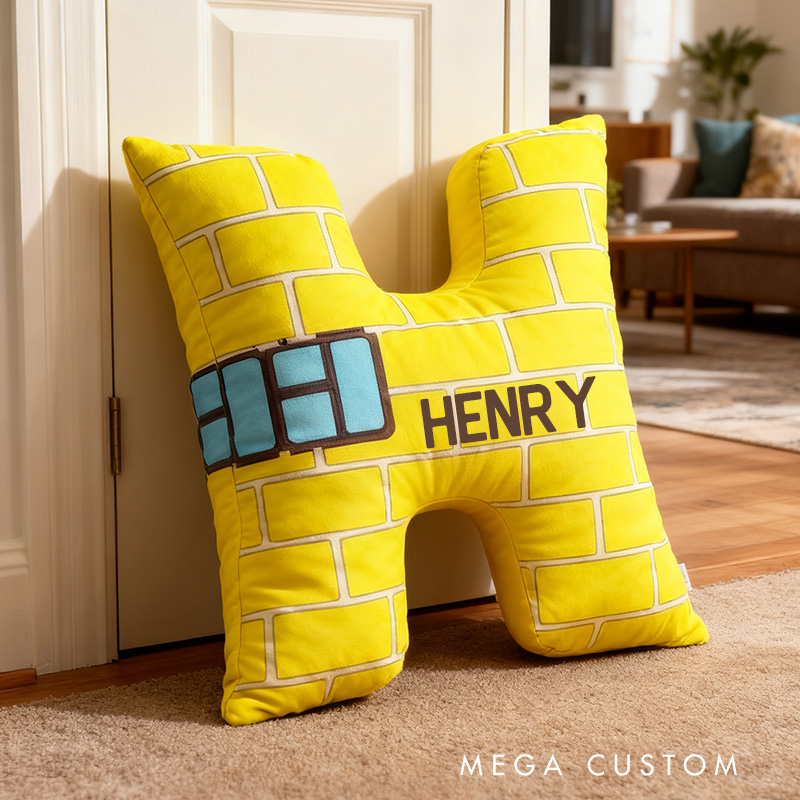 [Copy]Personalized Housewarming Pillow Graphic 3D Print Custom Name Cozy Home Decor with Fun Blue House Design Soft Accent Cushion Perfect New Home Gift 