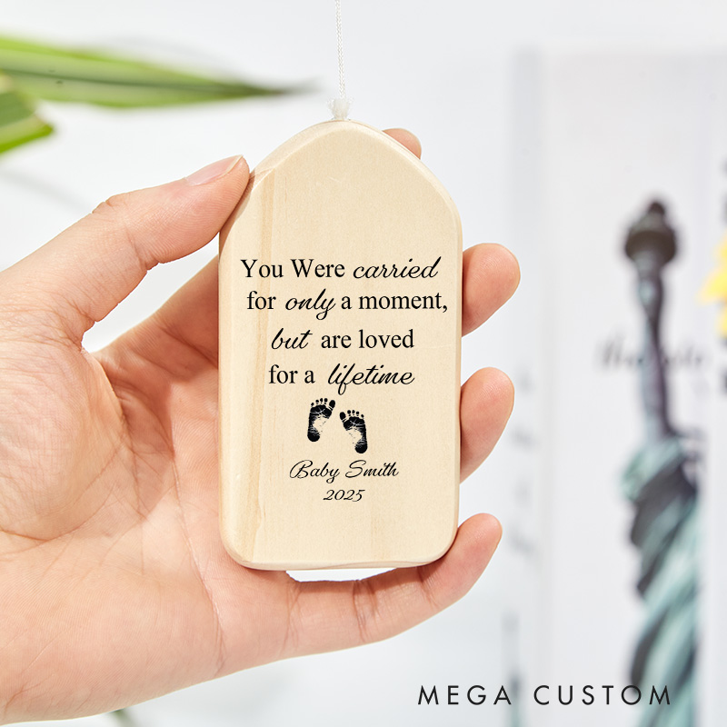 Personalized Memorial Wind Chime Loss of Baby Gift Miscarriage Stillborn Gift You Were Carried For Only A Moment Sympathy Wind Chime