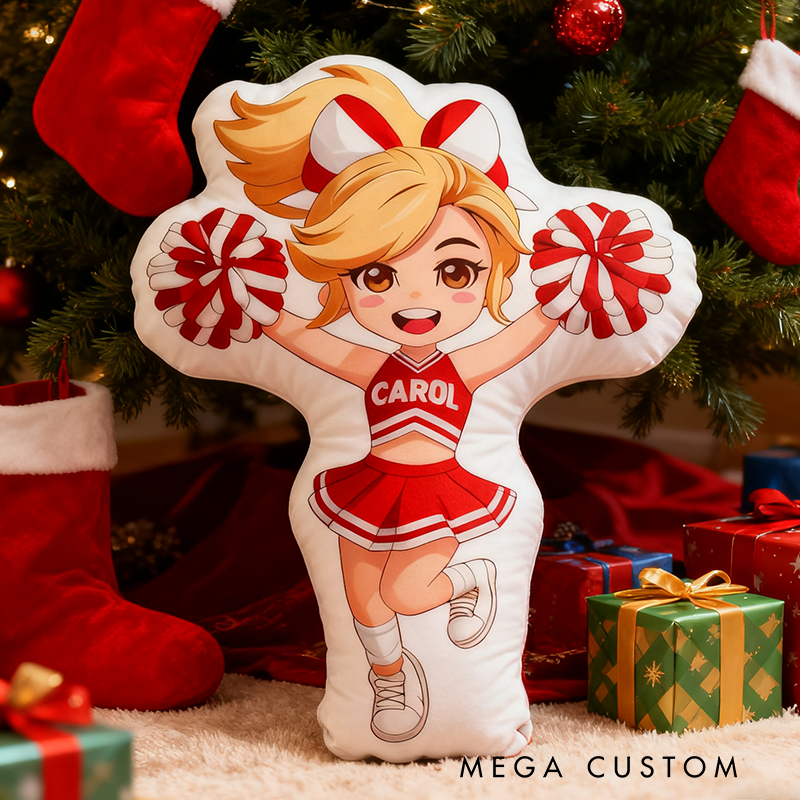 Personalized Cheerleader Pillow with Custom Name and Colors Bring Energy and Fun to Your Space