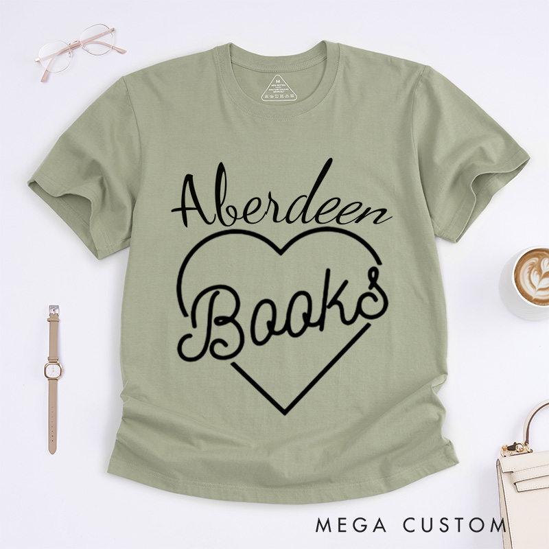 Personalized Books in My Heart Classic T-Shirts, Reading T-shirt Book Lover Tee Librarian Tshirt Gift Reading Gift for Reader