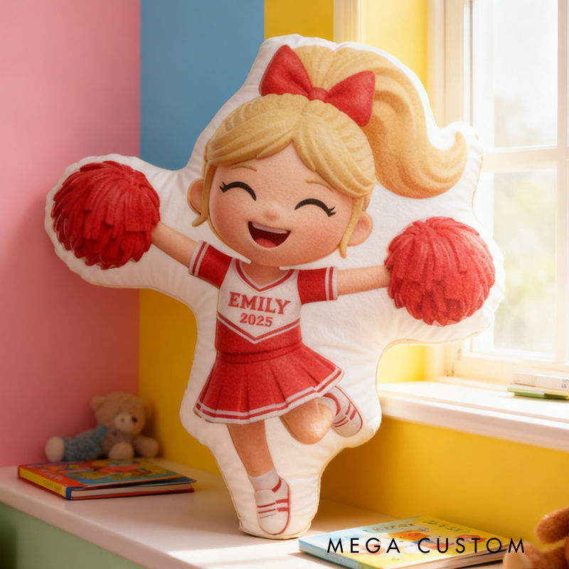 Personalized Cheerleader Pillow with Custom Name and Year for a Fun Unique Touch
