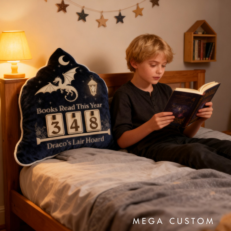 Personalized Book Read This Years Throw Pillow Night Court Books Tracker Pillow with Name Bookshelf Counter Pillow for Fantasy Book Lover Christmas Gift