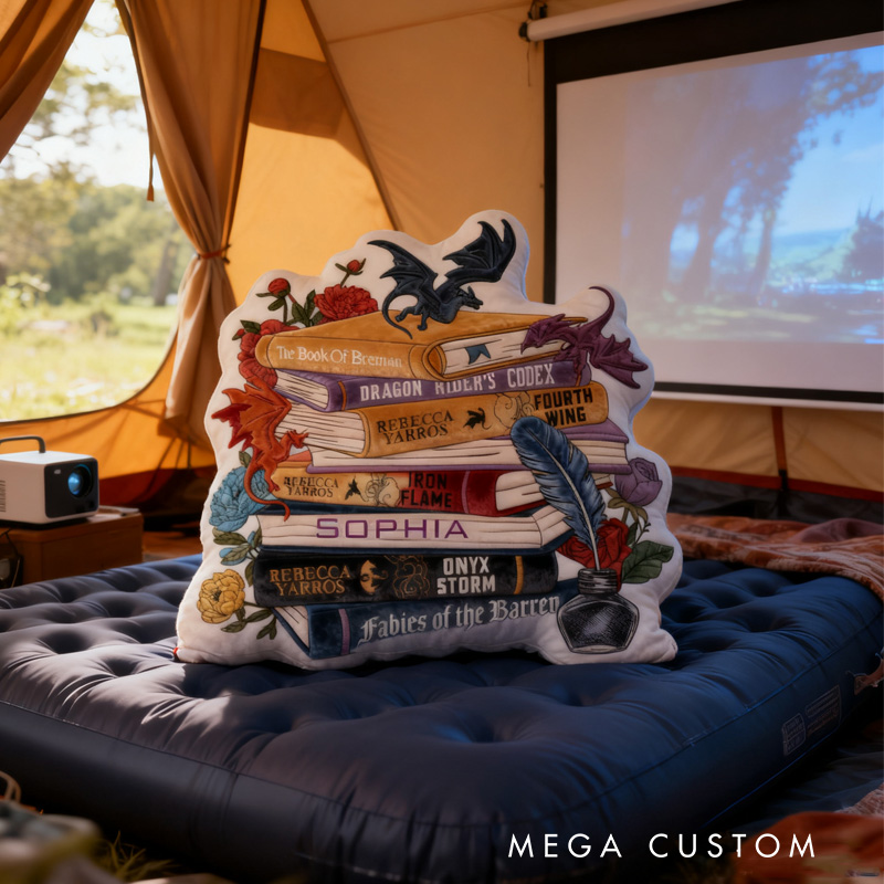 Personalized Gorgeous Dragon Throw Pillow Fantasy Book Pillow with Name Bookish Pillow for Kids Boys Girls Book Lover Christmas Gift