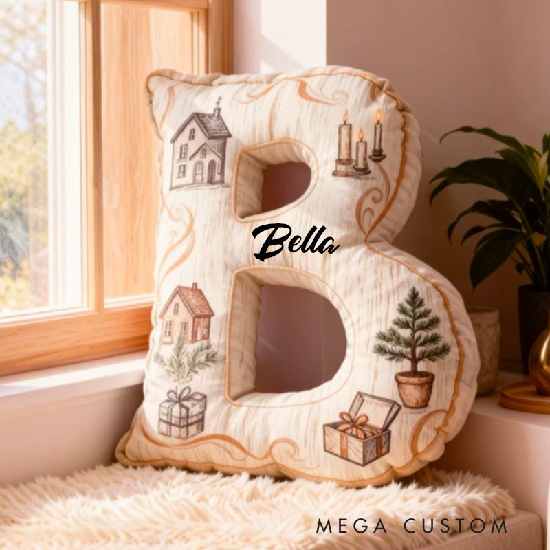 Personalized Rustic Pillow Graphic 3D Print Custom Name Cozy Home Decor with Charming House and Candle Design Soft Accent Cushion Gift for Home Lovers